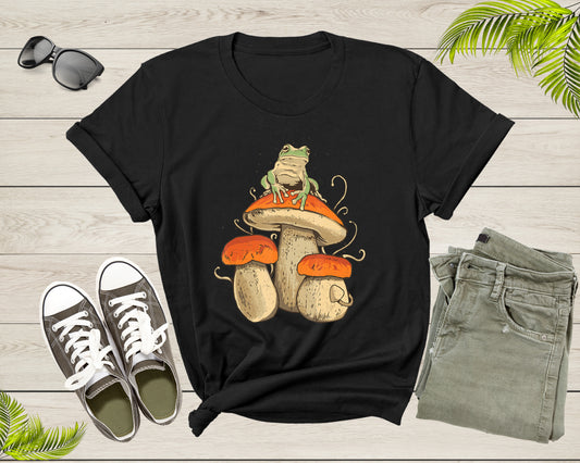 Cute Frog Toad Animal Mushroom Lover Gifts For Men Women Kid T-shirt Frog Lover Shirt Frog And Toad Mushroom Shirt Frog Lover Animal Tshirt