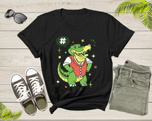 Load image into Gallery viewer, Cute Funky Hipster Alligator Crocodile Animal for Men Women T-Shirt Alligator Lover Gift T Shirt for Men Women Kids Boys Girls Tshirt
