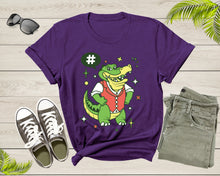 Load image into Gallery viewer, Cute Funky Hipster Alligator Crocodile Animal for Men Women T-Shirt Alligator Lover Gift T Shirt for Men Women Kids Boys Girls Tshirt
