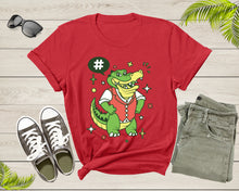 Load image into Gallery viewer, Cute Funky Hipster Alligator Crocodile Animal for Men Women T-Shirt Alligator Lover Gift T Shirt for Men Women Kids Boys Girls Tshirt
