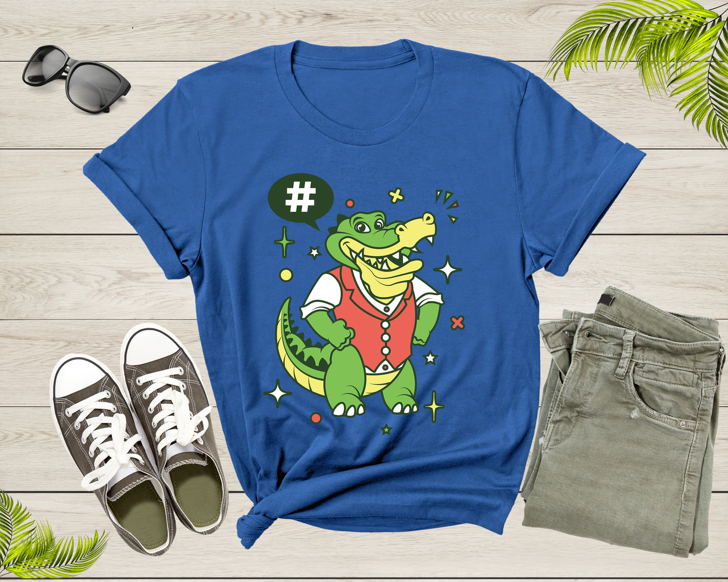 Cute Funky Hipster Alligator Crocodile Animal for Men Women T-Shirt Alligator Lover Gift T Shirt for Men Women Kids Boys Girls Tshirt