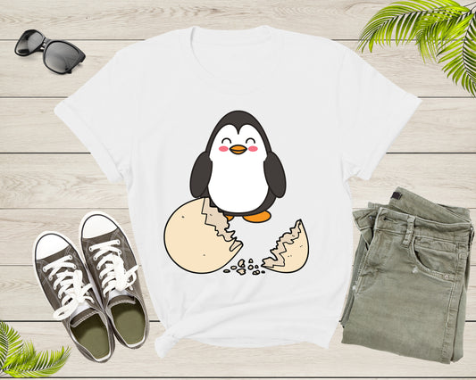 Cute Funny Penguin Hatched Egg Cutie Animal Adorable Sweet T-Shirt Penguin Lover Gift T Shirt for Men Women Kids Boys Girls Graphic Tshirt