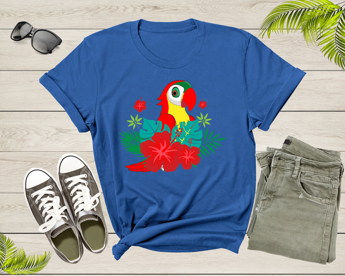 Cute Red Parrot Bird Lover Gift Women Men Boys Girls Kids T-Shirt Parrot Bird Lover Gift Tropical Cute Parrot Cockatoo Owner Animal Lover