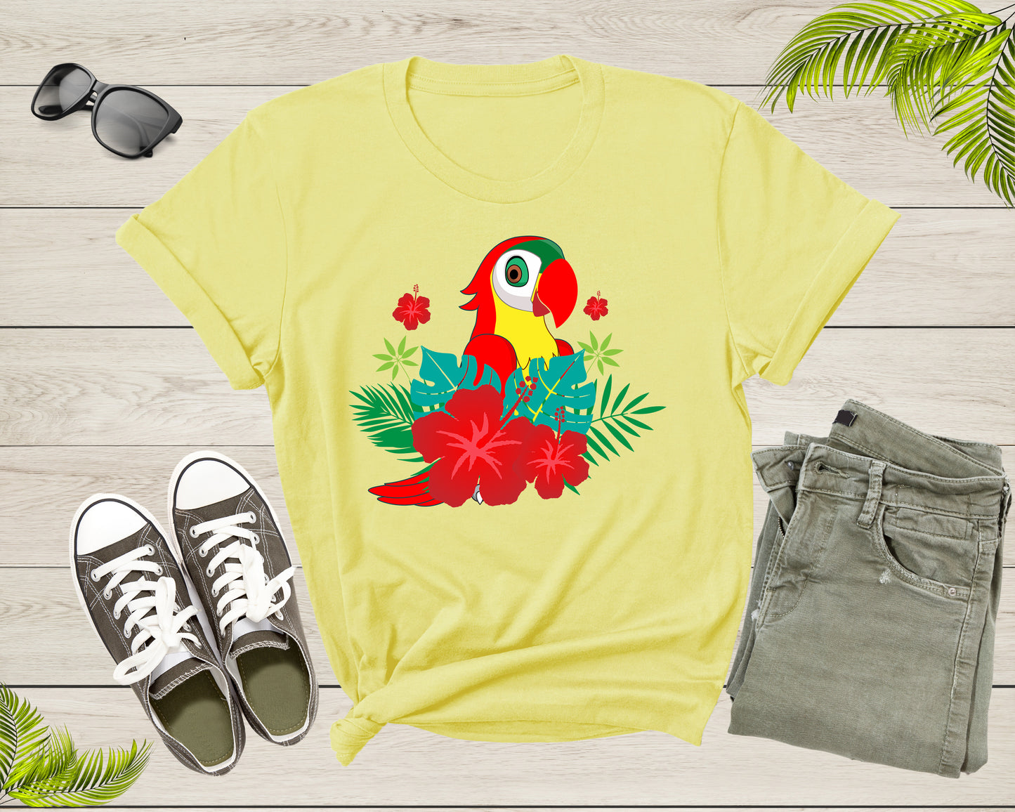 Cute Red Parrot Bird Lover Gift Women Men Boys Girls Kids T-Shirt Parrot Bird Lover Gift Tropical Cute Parrot Cockatoo Owner Animal Lover
