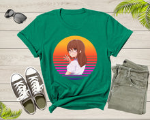 Load image into Gallery viewer, Beautiful Japanese Retro Anime Girl Manga Design T-shirt For Men Women Cute Anime Shirt For Kids Teens Boys Girls Teenager Anime Gift Tshirt
