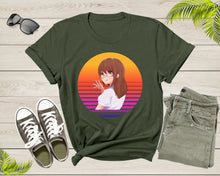 Load image into Gallery viewer, Beautiful Japanese Retro Anime Girl Manga Design T-shirt For Men Women Cute Anime Shirt For Kids Teens Boys Girls Teenager Anime Gift Tshirt

