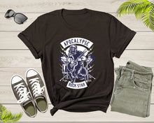 Load image into Gallery viewer, Apocalypse Rock Star Guitarist Musician Guitar Player Rocker T-shirt Rocker Shirt Rock N Roll Guitar Shirt Gift Heavy Metal Rocker Shirt
