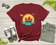 Load image into Gallery viewer, Cool Boat Sailboat Ship at Sunset Sailing in the Sea Ocean T-Shirt Sailor Boat Shirt for Men Women Kids Boys Girls Teens Graphic Gift Tshirt
