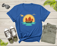 Load image into Gallery viewer, Cool Boat Sailboat Ship at Sunset Sailing in the Sea Ocean T-Shirt Sailor Boat Shirt for Men Women Kids Boys Girls Teens Graphic Gift Tshirt
