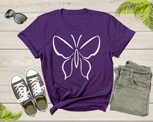 Load image into Gallery viewer, Aesthetic Butterfly Shirt For Adult Men Women Kids Teen Junior Girls Boys Youth Tshirt Cute Butterfly Birthday Gift Present Dad Mom T-shirt
