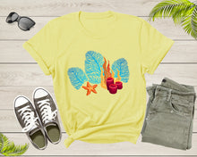 Load image into Gallery viewer, Bright Red Blue Coral Seaweed Marine Life Sea Life Starfish T-Shirt Coral Reef Shirt for Men Women Kids Boys Girls Teens Graphic Tshirt

