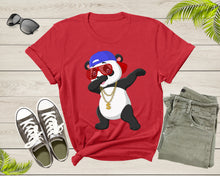 Load image into Gallery viewer, Cool Dabbing Dancing Panda Wearing Sunglasses Hat Necklace T-Shirt Panda Shirt for Men Women Kids Boys Girls Teens Graphic Gift Tshirt
