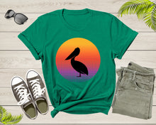 Load image into Gallery viewer, Cool Cute Pelican Bird Animal Sunset Nature For Men Women Kids T-shirt Vintage Retro Pelican Print Shirt Outfit Youth Graphic Design Tshirt
