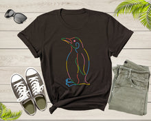 Load image into Gallery viewer, Colorful Emperor Penguin Bird Animal Standing Cool Profile T-shirt Penguin Shirt Penguin Lover Gift Animal Lover Shirt Emperor Penguin Shirt
