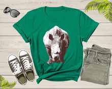 Load image into Gallery viewer, Cool Cute Walking Rhinoceros Hippopotamus Hippo Rhino Animal T-Shirt Rhino Shirt for Men Women Kids Boys Girls Teens Graphic Gift Tshirt
