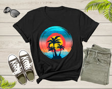 Load image into Gallery viewer, Colorful Beach Sunset Sky Palm Trees for Men Women Kids T-Shirt Summer Shirt for Men Women Kids Boys Girls Teens Summer Graphic Tshirt
