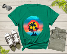 Load image into Gallery viewer, Colorful Beach Sunset Sky Palm Trees for Men Women Kids T-Shirt Summer Shirt for Men Women Kids Boys Girls Teens Summer Graphic Tshirt
