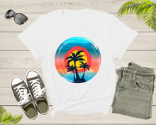 Load image into Gallery viewer, Colorful Beach Sunset Sky Palm Trees for Men Women Kids T-Shirt Summer Shirt for Men Women Kids Boys Girls Teens Summer Graphic Tshirt
