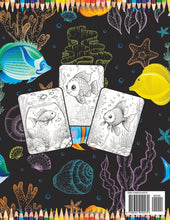 Load image into Gallery viewer, Fish Coloring Book For Kids And Adults Deep Sea Fish Unique Ocean Fresh Water Fish Amazing Sea Creature Fish Coloring Pages Under Sea Gift
