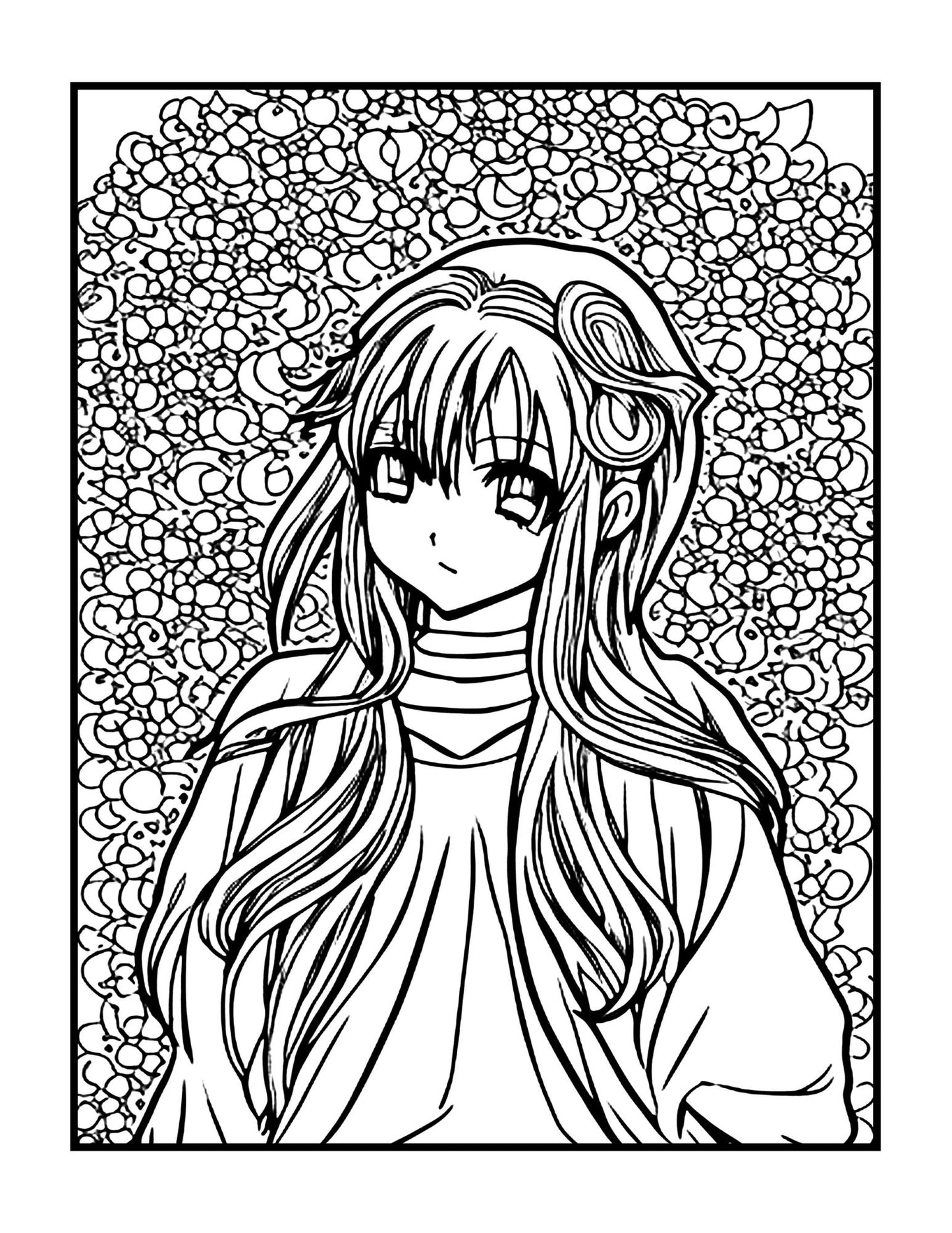Anime Coloring Pages Gift For Anime Lover Coloring Pages For Kids Girls Boys Adults Anime Lovers Manga Coloring Birthday Gift Coloring Book
