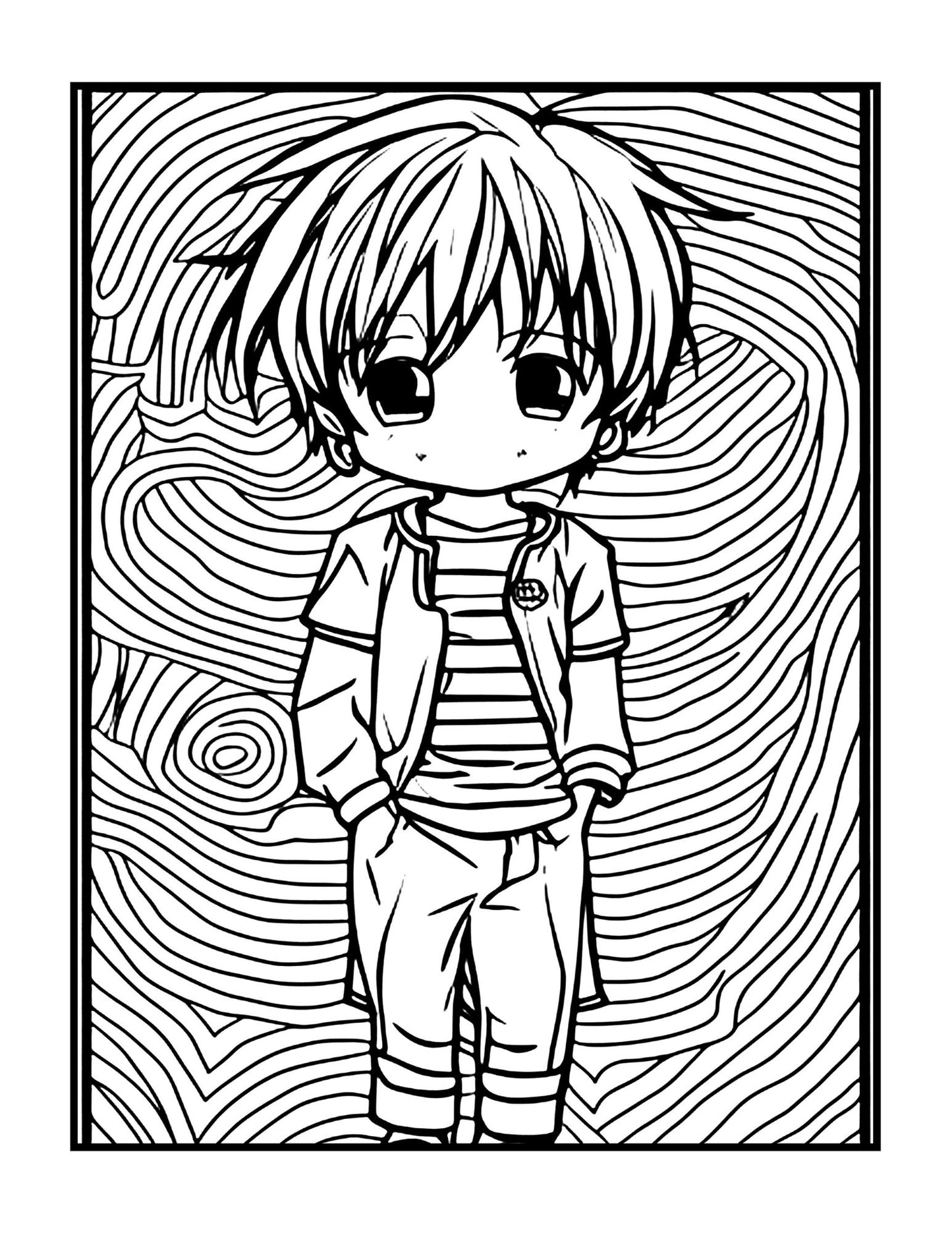 Anime Coloring Pages Gift For Anime Lover Coloring Pages For Kids Girls Boys Adults Anime Lovers Manga Coloring Birthday Gift Coloring Book