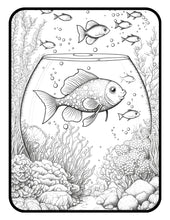 Load image into Gallery viewer, Fish Coloring Book For Kids And Adults Deep Sea Fish Unique Ocean Fresh Water Fish Amazing Sea Creature Fish Coloring Pages Under Sea Gift
