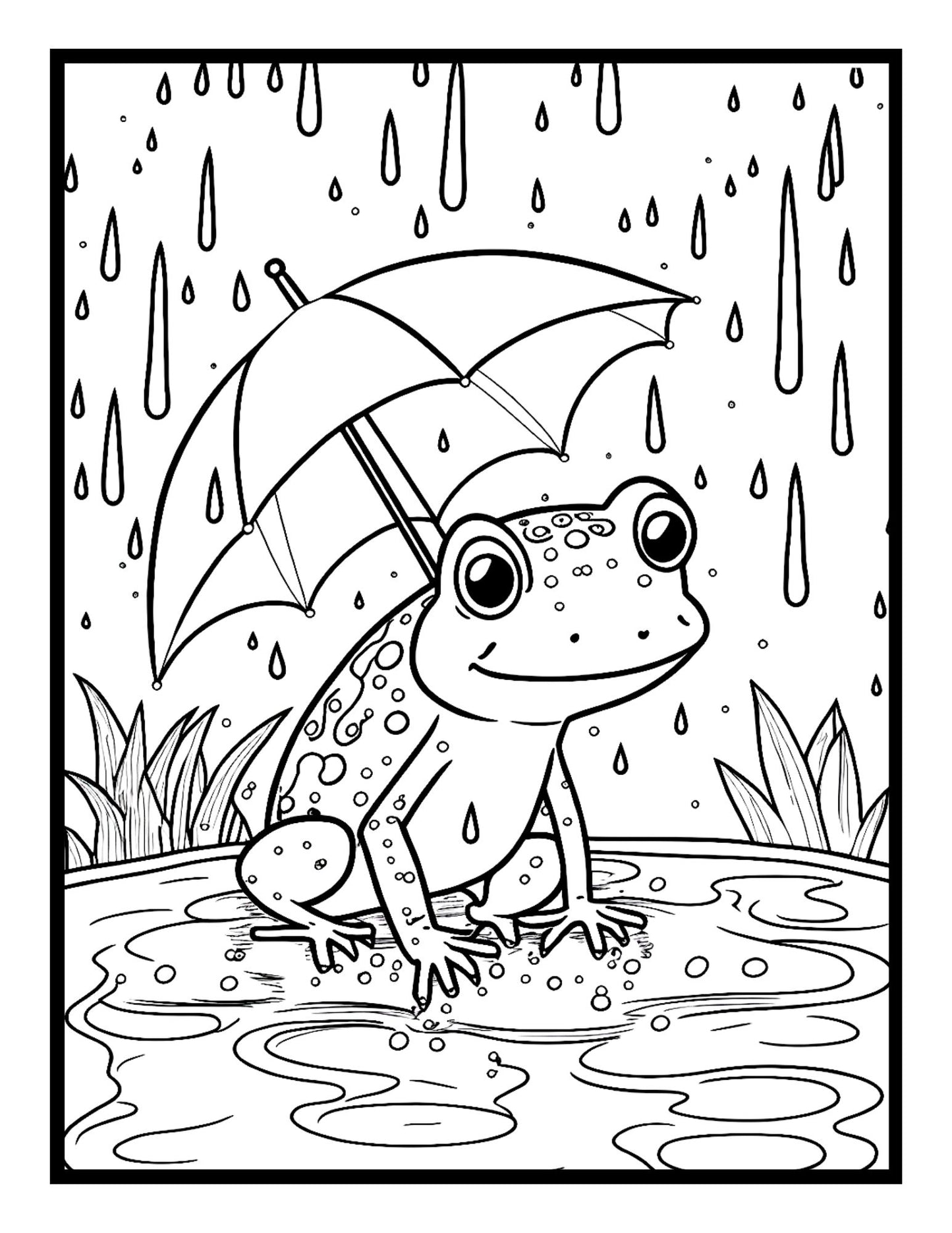 Cute Toad Coloring Book Frog Coloring Book For Adult And Kids Animal Habitat Coloring Jungle Animal Coloring Wild Life Animal Coloring Book