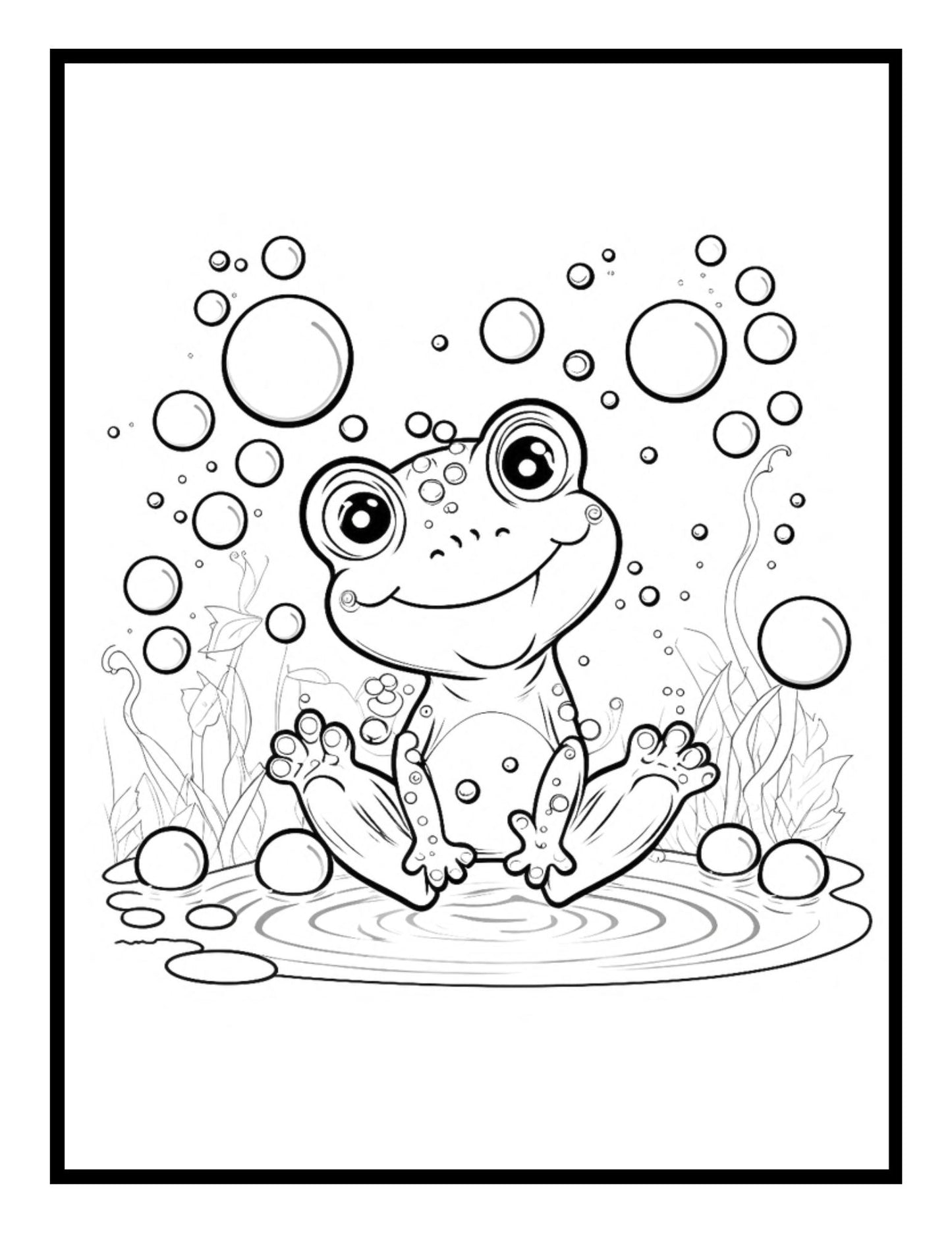 Cute Toad Coloring Book Frog Coloring Book For Adult And Kids Animal Habitat Coloring Jungle Animal Coloring Wild Life Animal Coloring Book