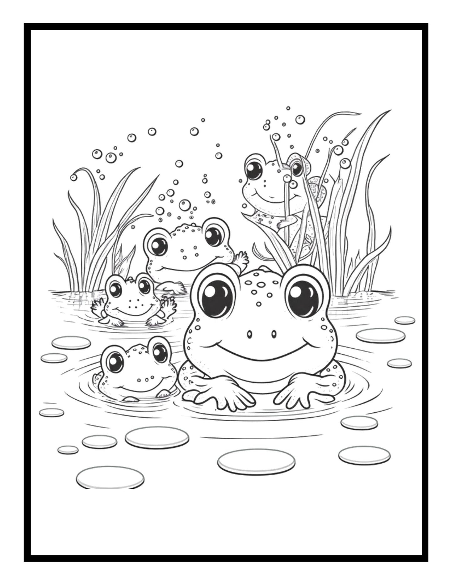 Cute Toad Coloring Book Frog Coloring Book For Adult And Kids Animal Habitat Coloring Jungle Animal Coloring Wild Life Animal Coloring Book