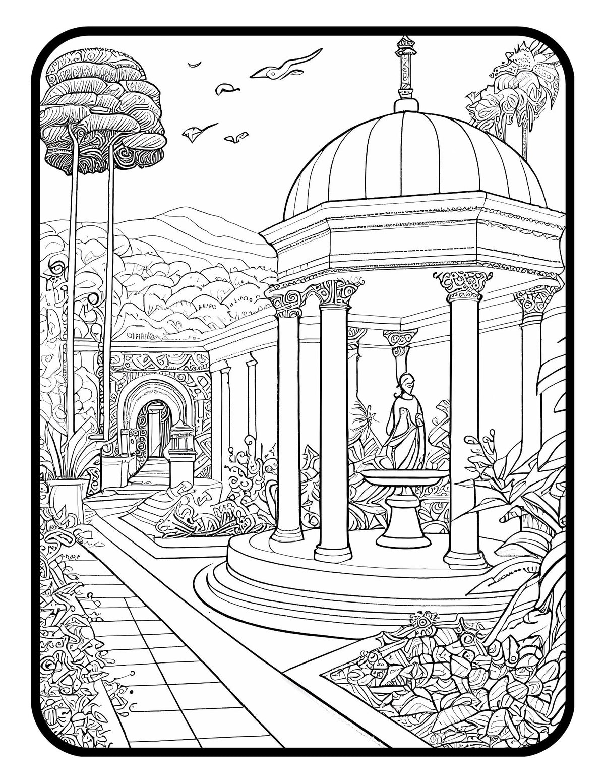 Places To Color Famous Places Coloring Book For Adults Travel Coloring Book Gift Lands ...