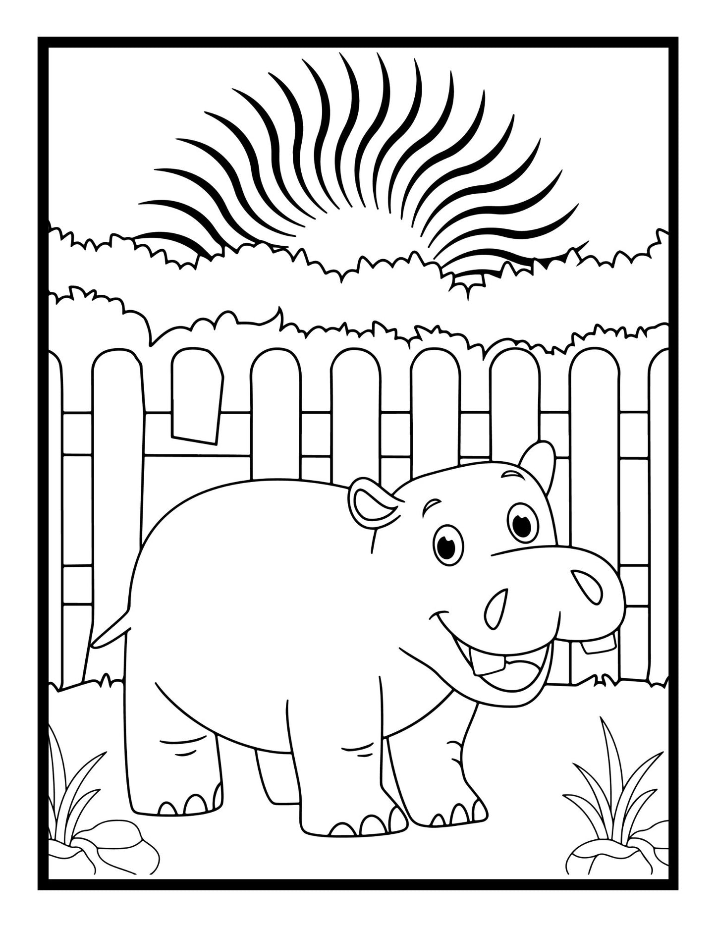 Happy Wild Animals Coloring Book For Kids Adults Zoo Animal Coloring Book 50 Jungle Animals Coloring Book Wild Animals Adult Coloring Book